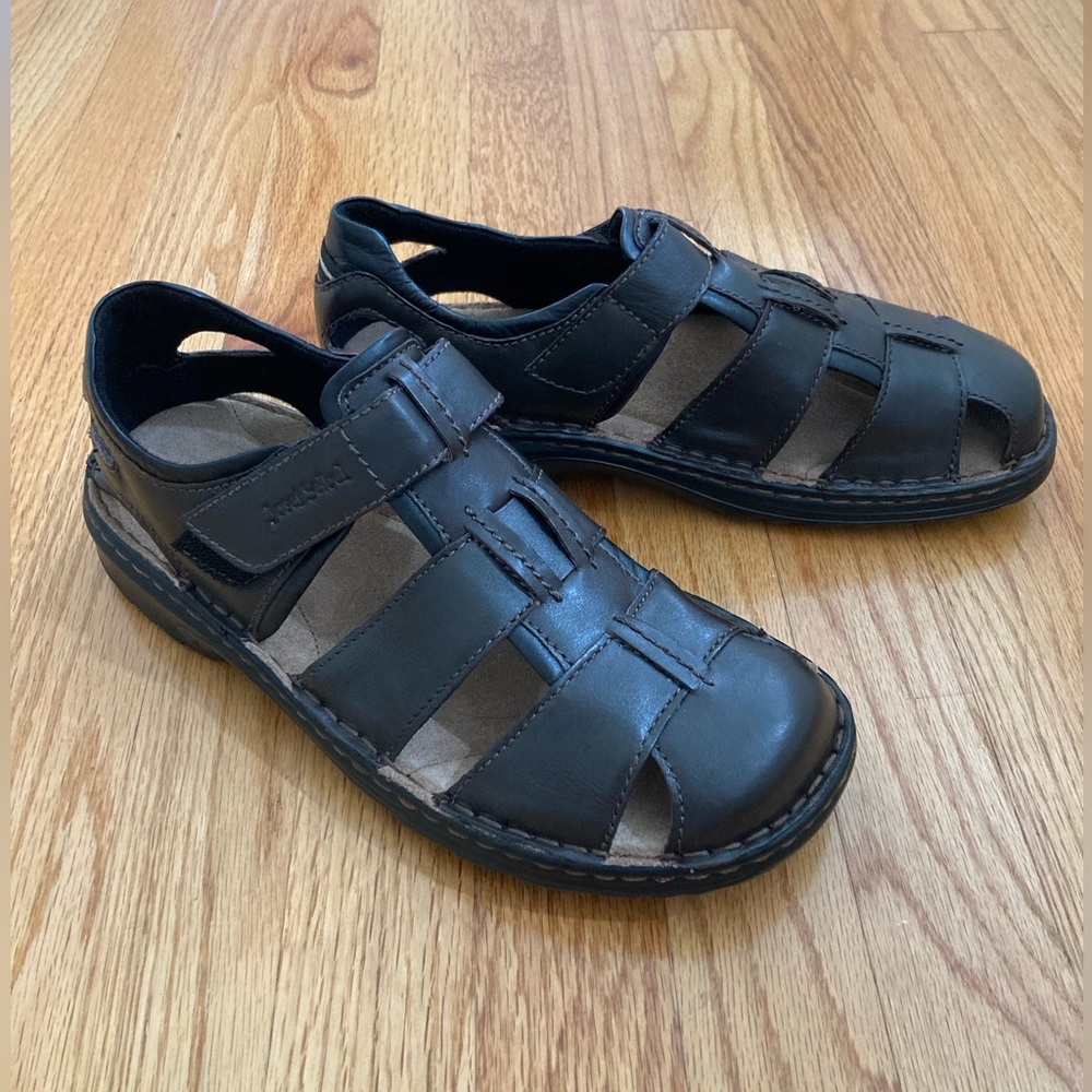 Josef Seibel Black Fisherman COMFORT Sandals • NWT